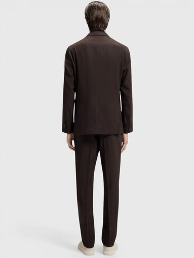 Single-breasted jacket made of a linen blend - 3