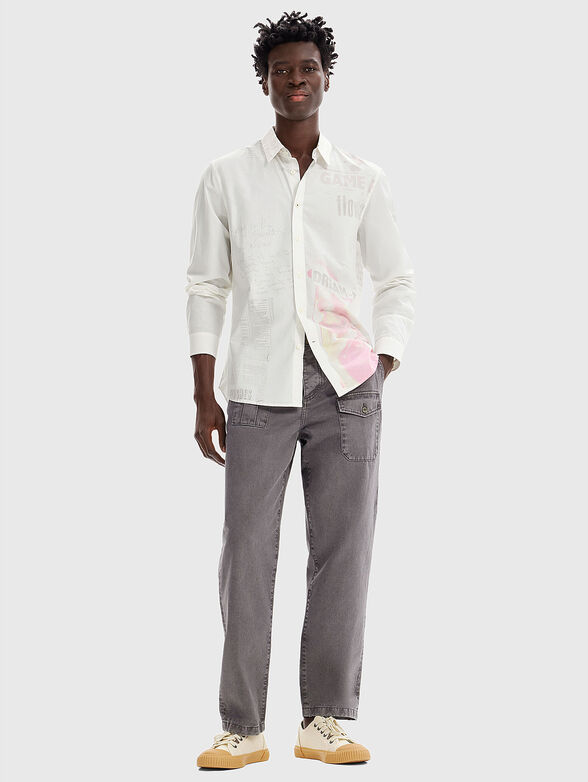 Cotton shirt with print  - 2
