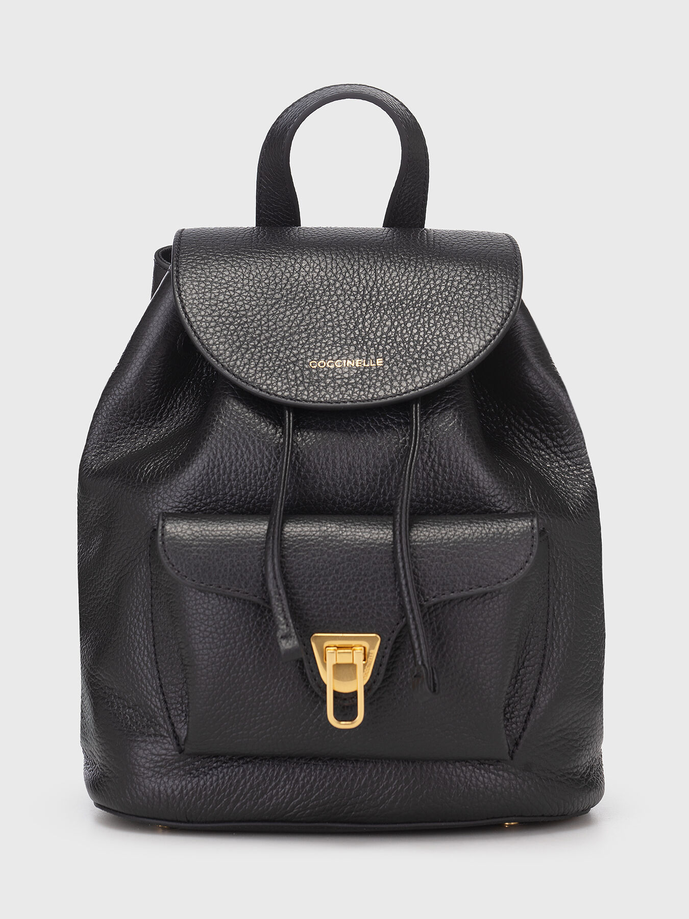 BEAT SOFT leather backpack in black brand COCCINELLE Globalbrandsstore en