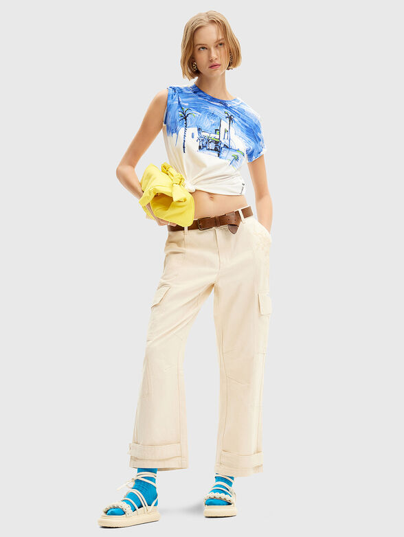 T-shirt with print in blue - 2