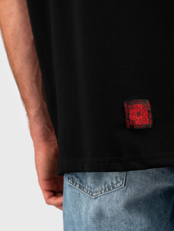 Oversized T-shirt with contrast print - 4