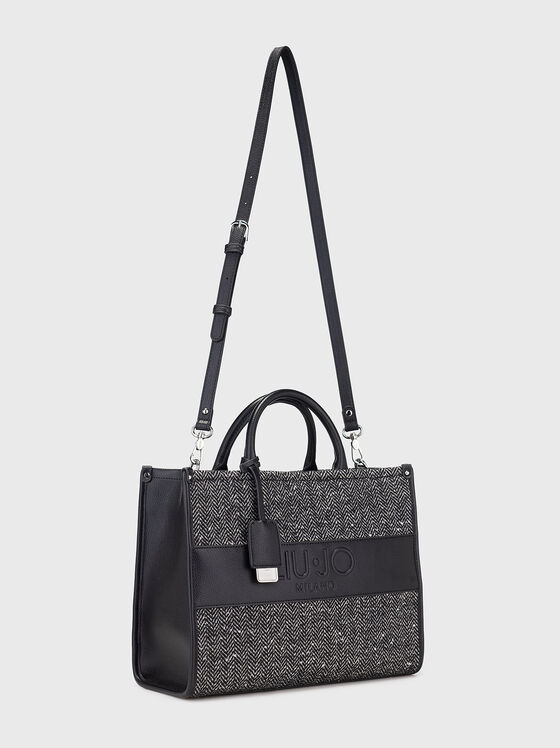 Bag  from eco leather and textile - 2