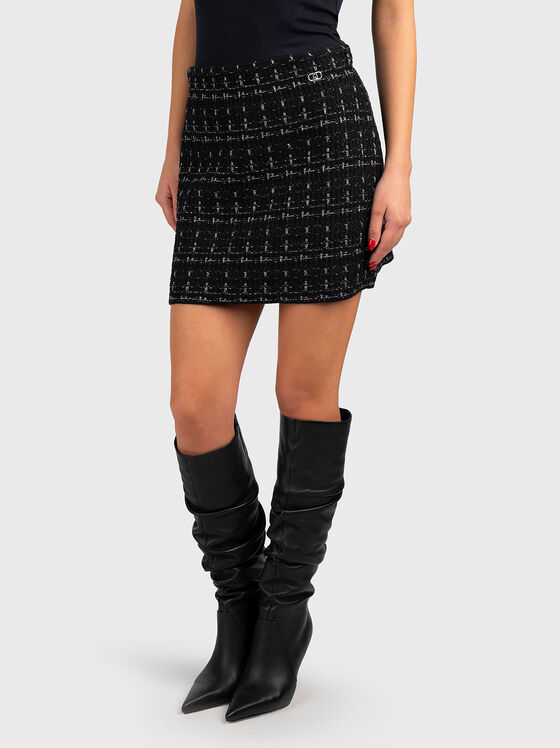 Mini knitted skirt with lurex threads - 1