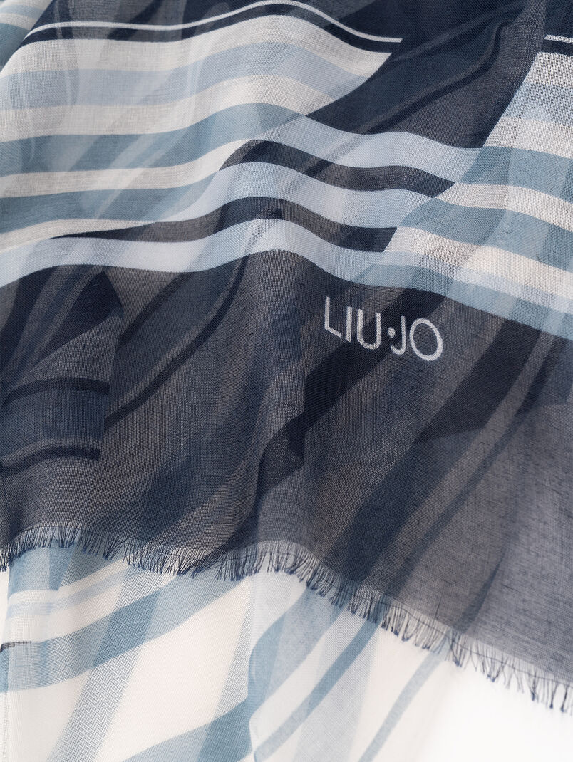 Scarf with contrasting print - 3