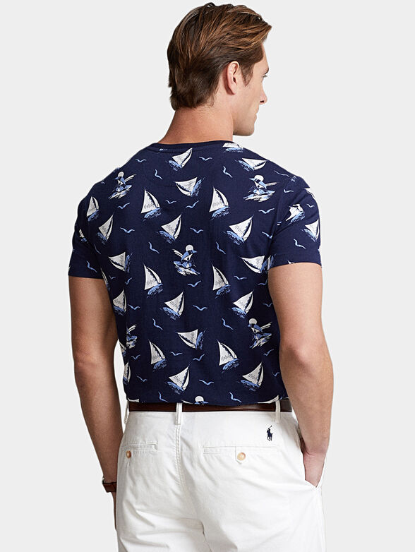 T-shirt with marine print - 4