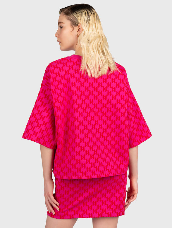 KL MONOGRAM sweatshirt in fucsia color - 2