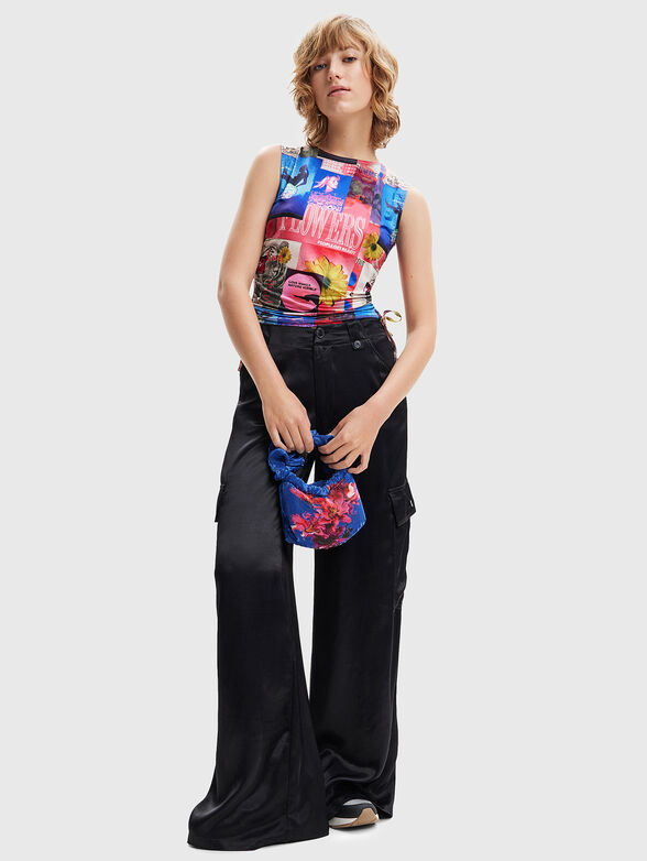 CRASH top with multicolour print - 2