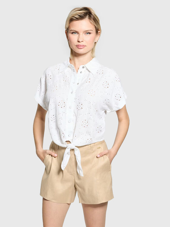 BRIGITTE shirt with openwork motifs - 1