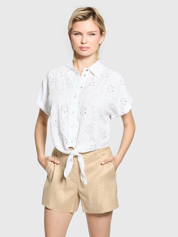BRIGITTE shirt with openwork motifs - 1