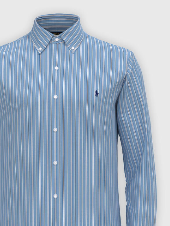 Striped cotton poplin shirt - 2