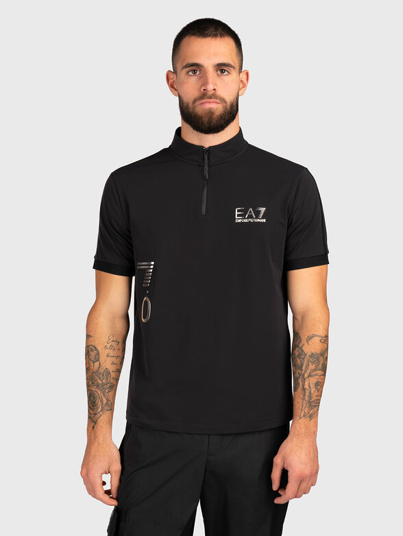 High-neck polo shirt - 1