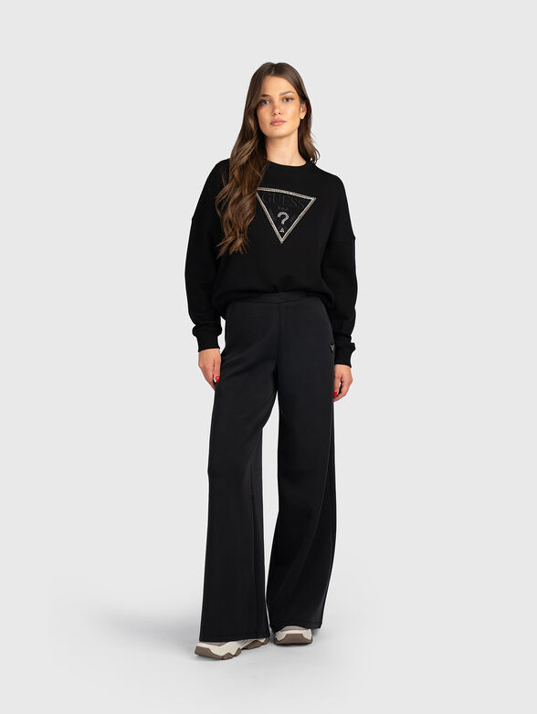 Triangle logo sweatshirt with rhinestones - 2