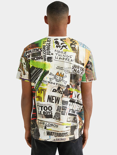 PER cotton T-shirt with multicolor print - 4