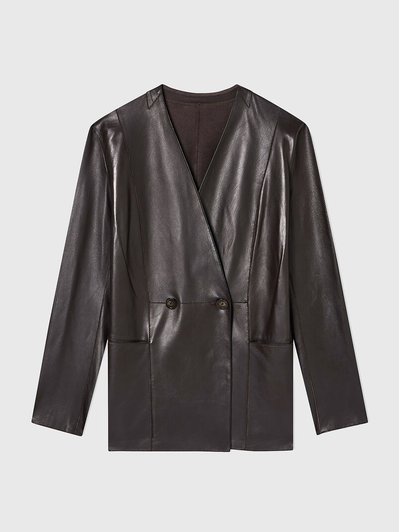 Black leather jacket - 3