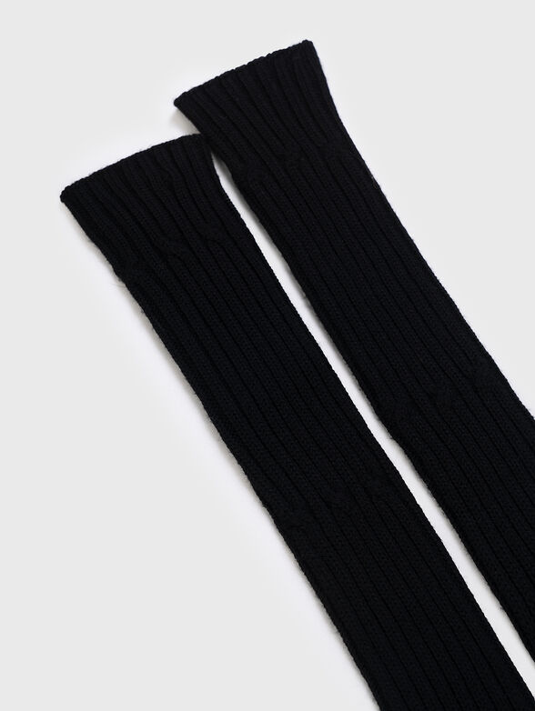 Long knitted gloves - 1