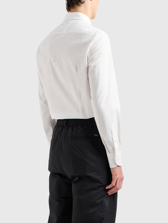 White shirt with monogram print  - 3