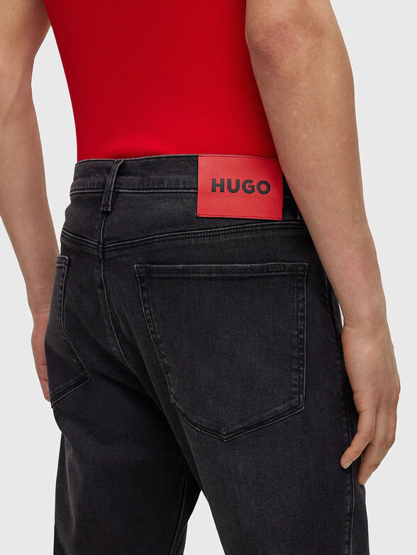 Dark gray slim jeans - 3