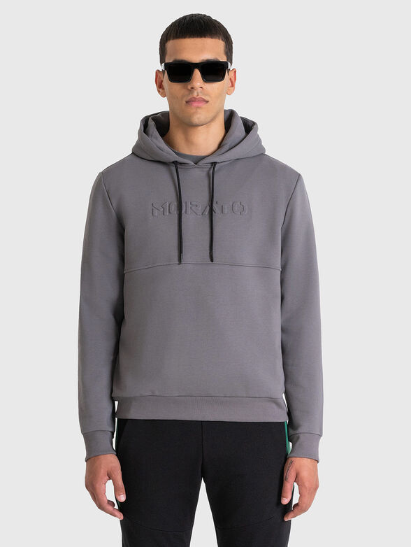 Sweatshirt with embossed logo accent - 1