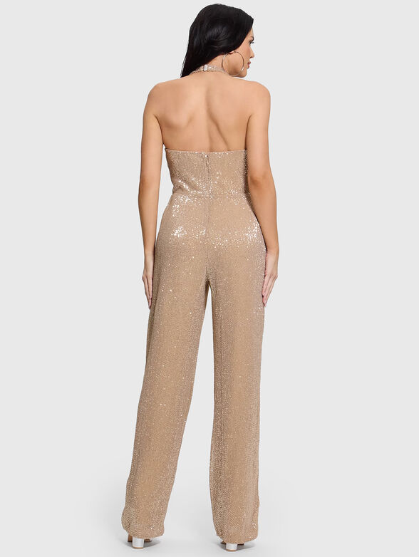 Gold sequin jumpsuit - 2
