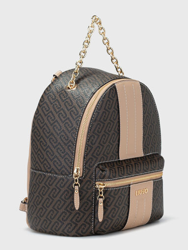 Backpack with monogram logo print - 3