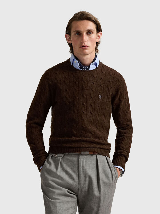 Плетен пуловер от вълна и кашмир - 1