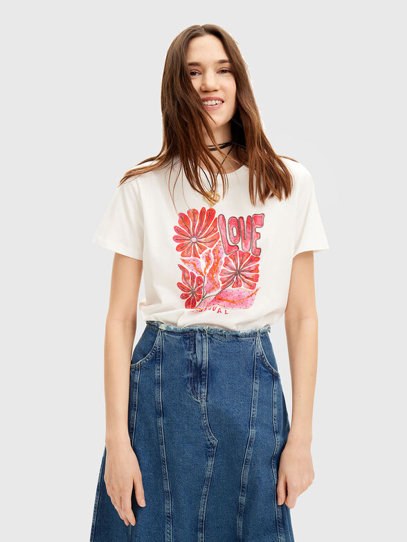 T-shirt with floral print - 1