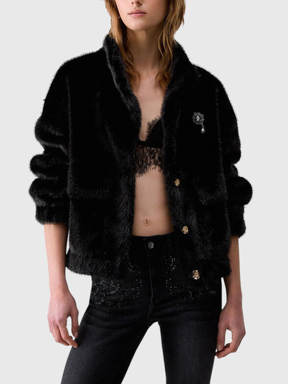 Bomber jacket with soft texture - 1