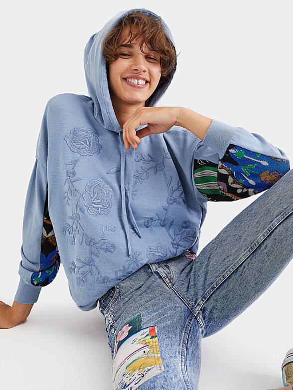 Straight cropped jeans with Japanese details - 5