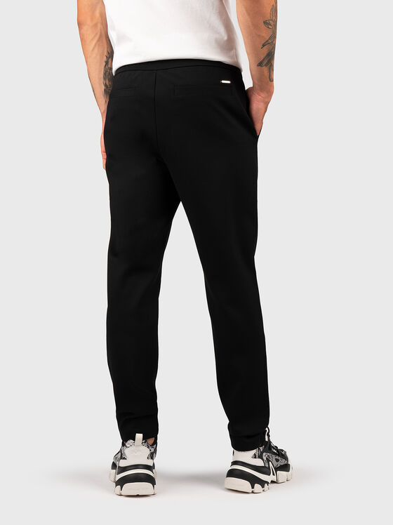 Черен панталон от вълнен бленд - 2