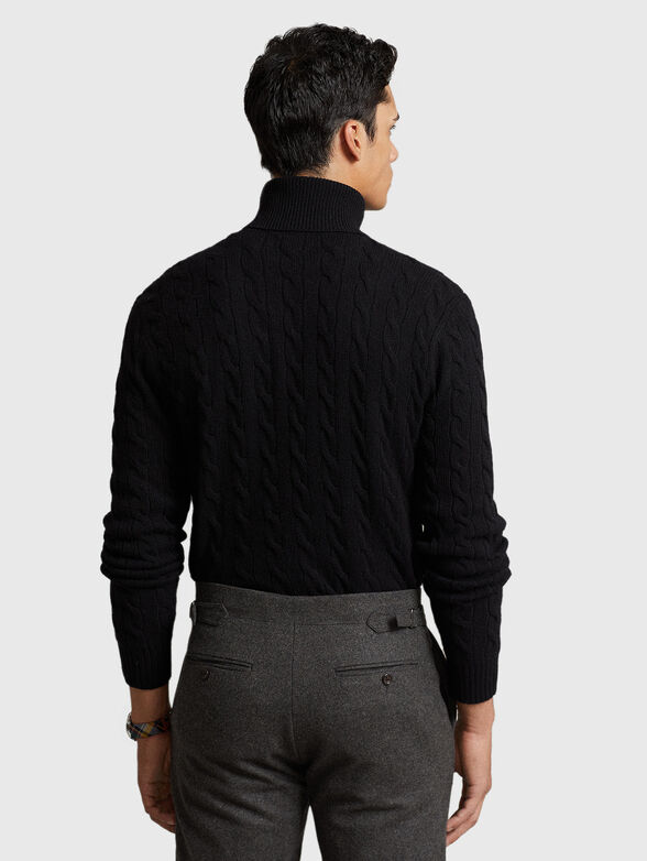 Knitted sweater with polo collar - 3