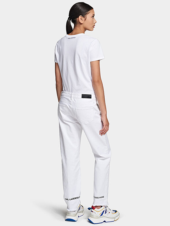 Straight leg jeans in white color - 2