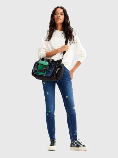 Embroidery skinny jeans - 5