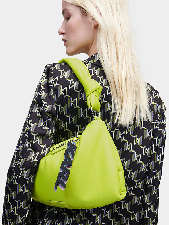 K/KNOTTED shoulder bag in lime color - 2