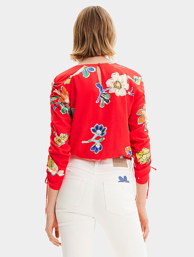 LANDI long sleeve blouse with floral motifs - 4