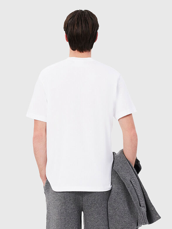 Cotton T-shirt with oval neckline - 3