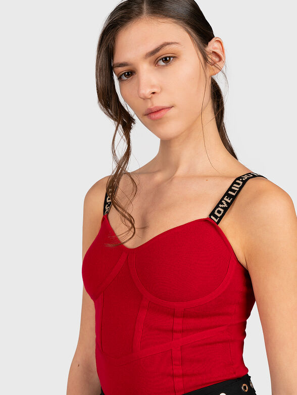 Knitted top with straps - 3