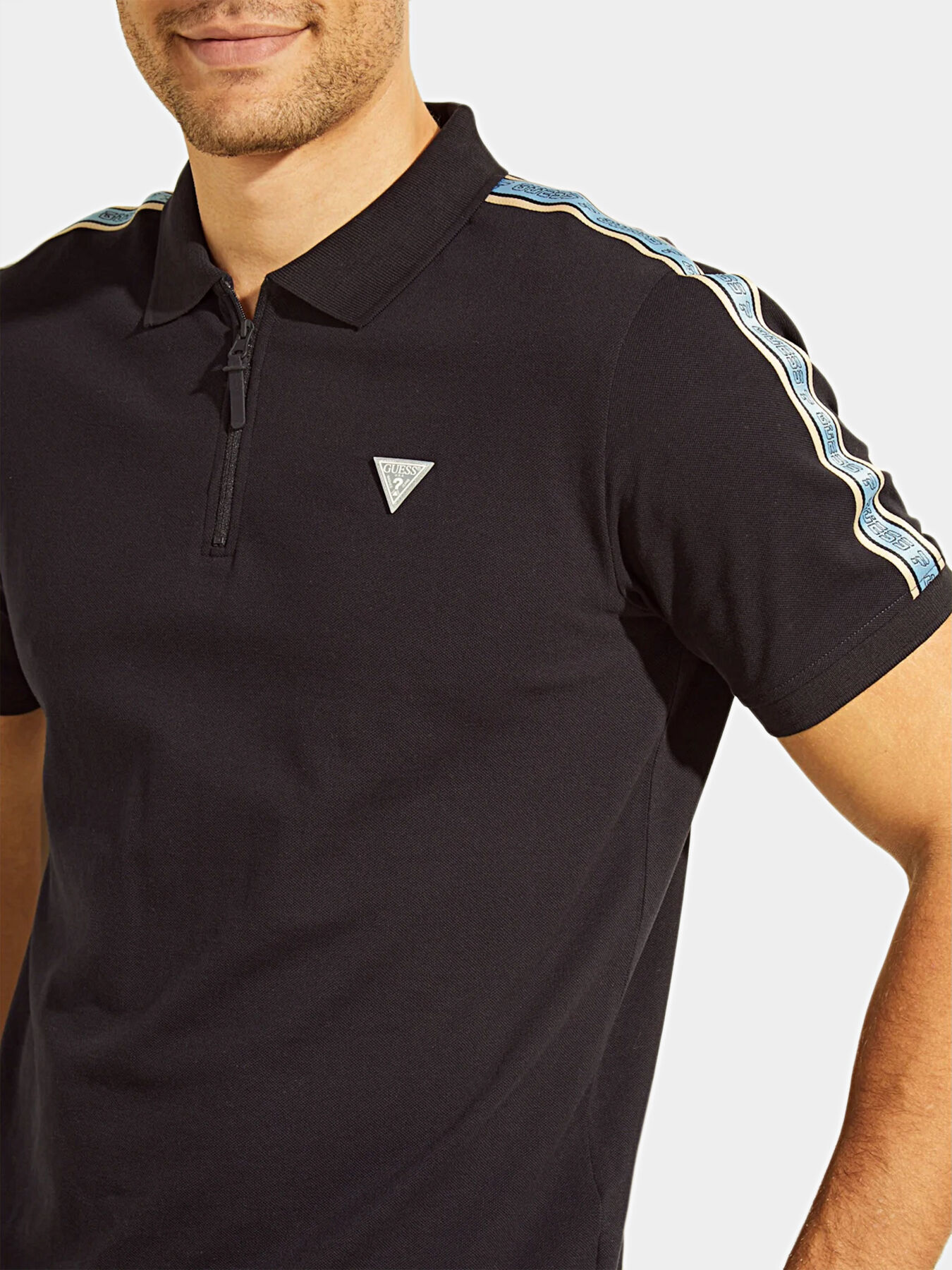 EDMUND polo shirt with zip brand GUESS — Globalbrandsstore