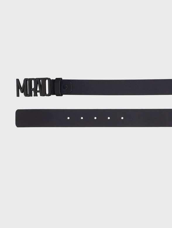 Leather belt with logo  - 2