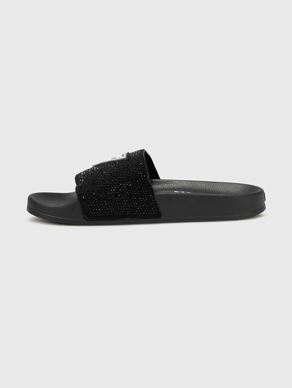 Beach slippers with rhinestones - 4