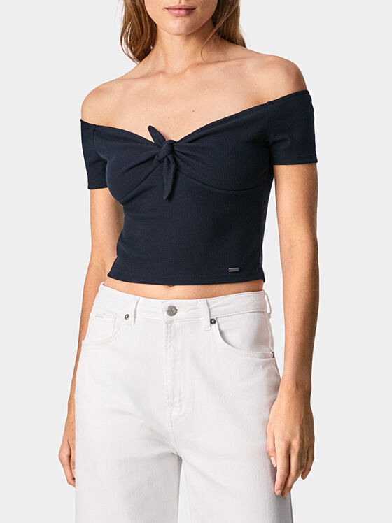 BETH top with boat neckline - 1