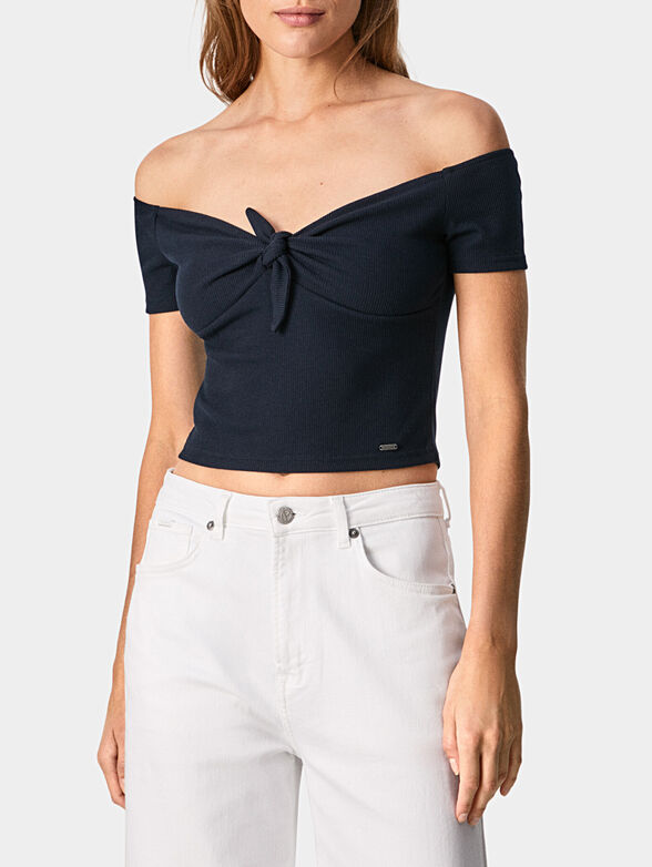 BETH top with boat neckline - 1