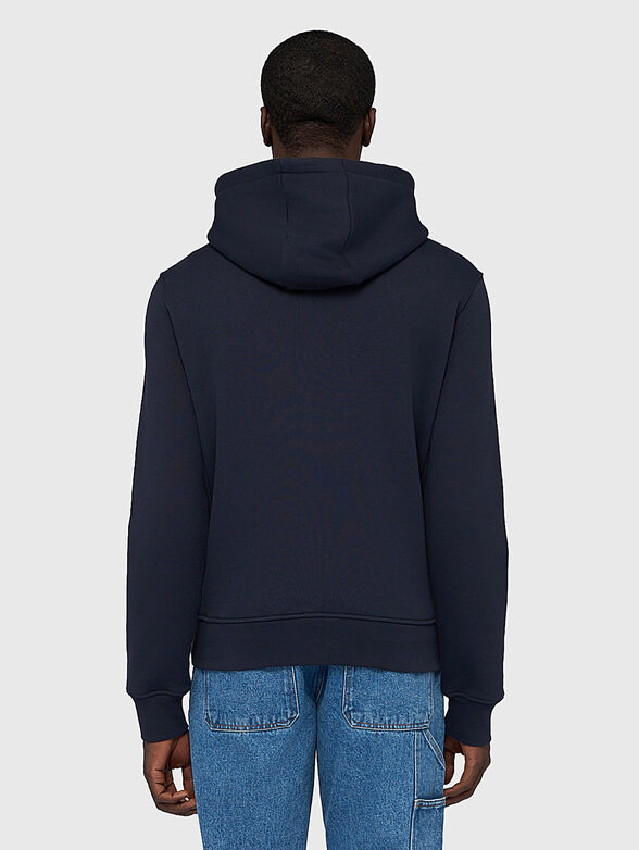 Cotton sweatshirt with hood and zip - 3
