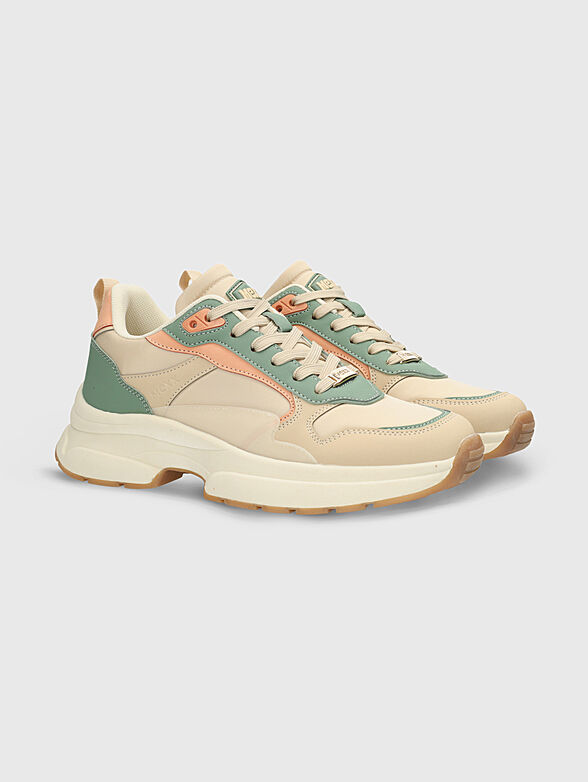 LUNE beige sports shoes with contrasting inserts - 3