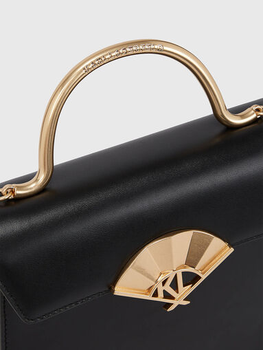 K/ARCHIVE FAN black leather bag - 4