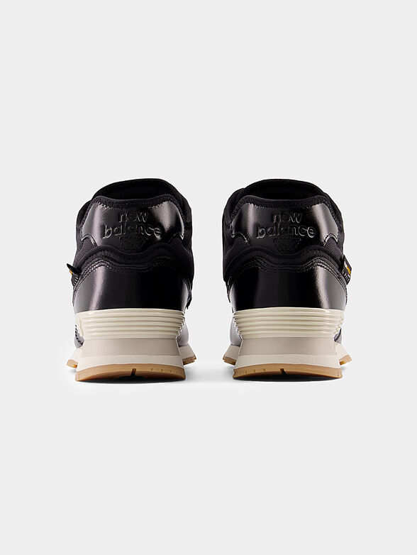 574 high sports shoes with leather elements - 3