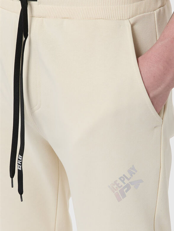 Sweatpants in ecru  - 3