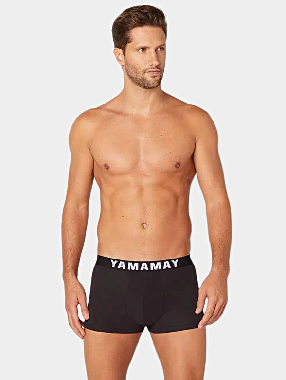 Black boxers with logo detail - 1