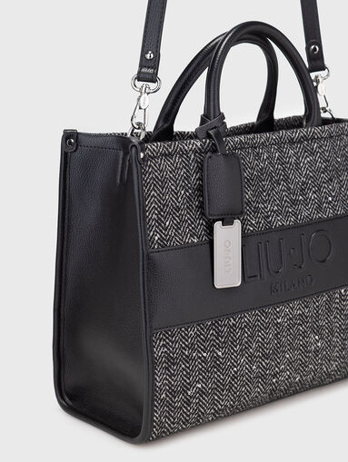 Bag  from eco leather and textile - 4