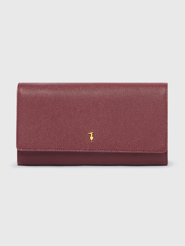 Leather wallet with mini logo - 1