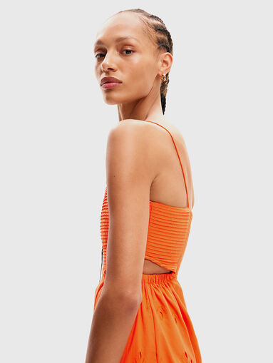 Cotton dress with thin straps - 3